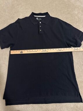 Jos. A. Bank Black Polo Shirt with Three-Button Placket